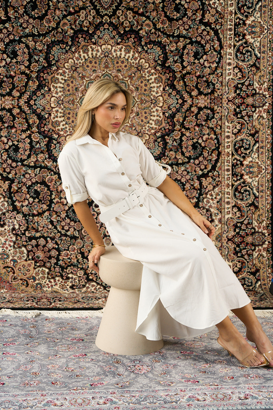VESTIDO BLANCO PÉTALO