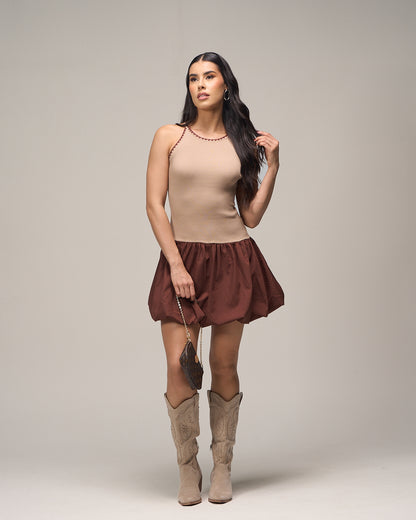 VESTIDO BEIGE
