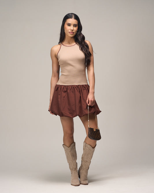 VESTIDO BEIGE
