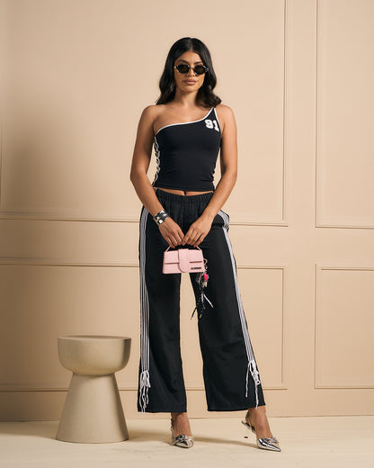 PANTALON BUZO RAYAS BLANCAS