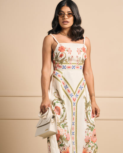 VESTIDO BLANCO CON FLORES