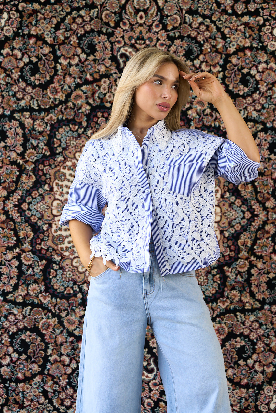 CAMISA CELESTE