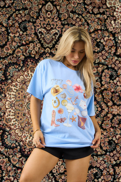 CAMISA CELESTE