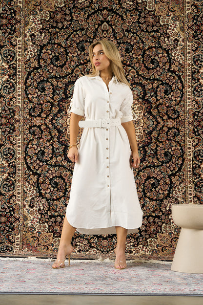 VESTIDO BLANCO PÉTALO