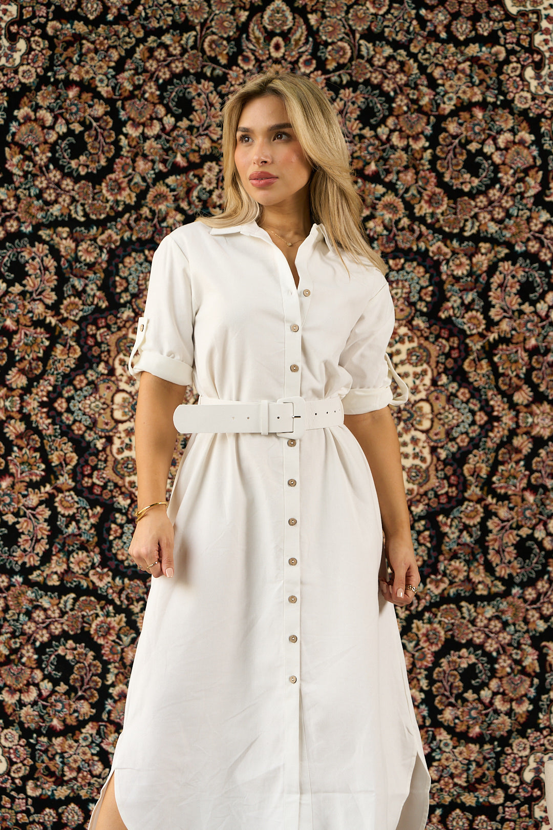 VESTIDO BLANCO PÉTALO