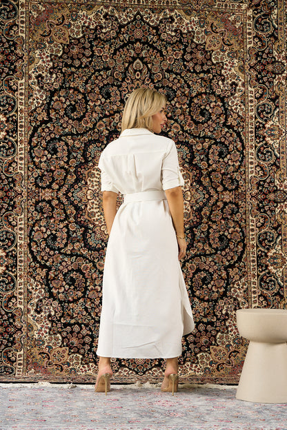 VESTIDO BLANCO PÉTALO