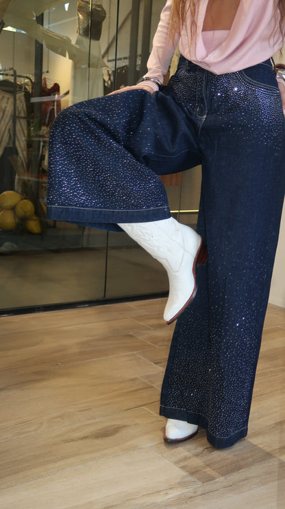 PANTALÓN R24282 AZUL BRILLOS