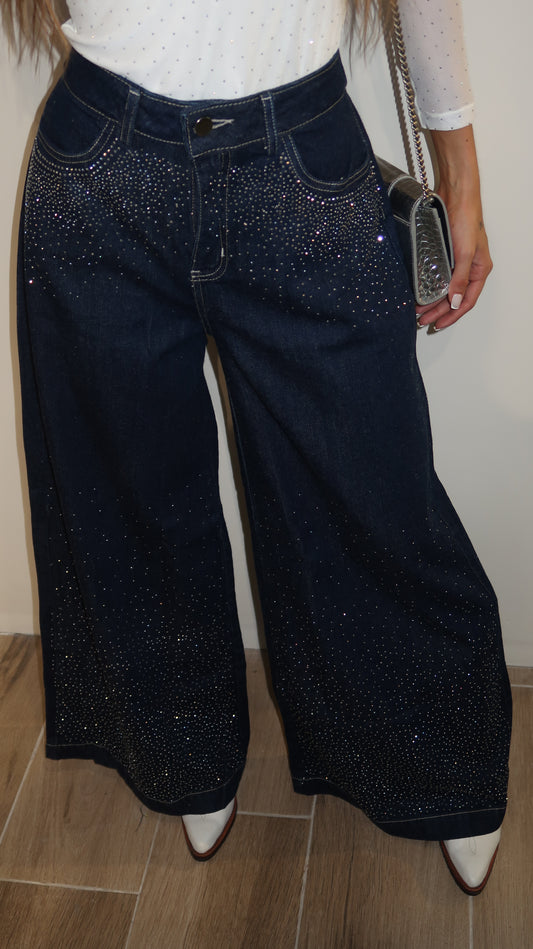 PANTALÓN R24282 AZUL BRILLOS